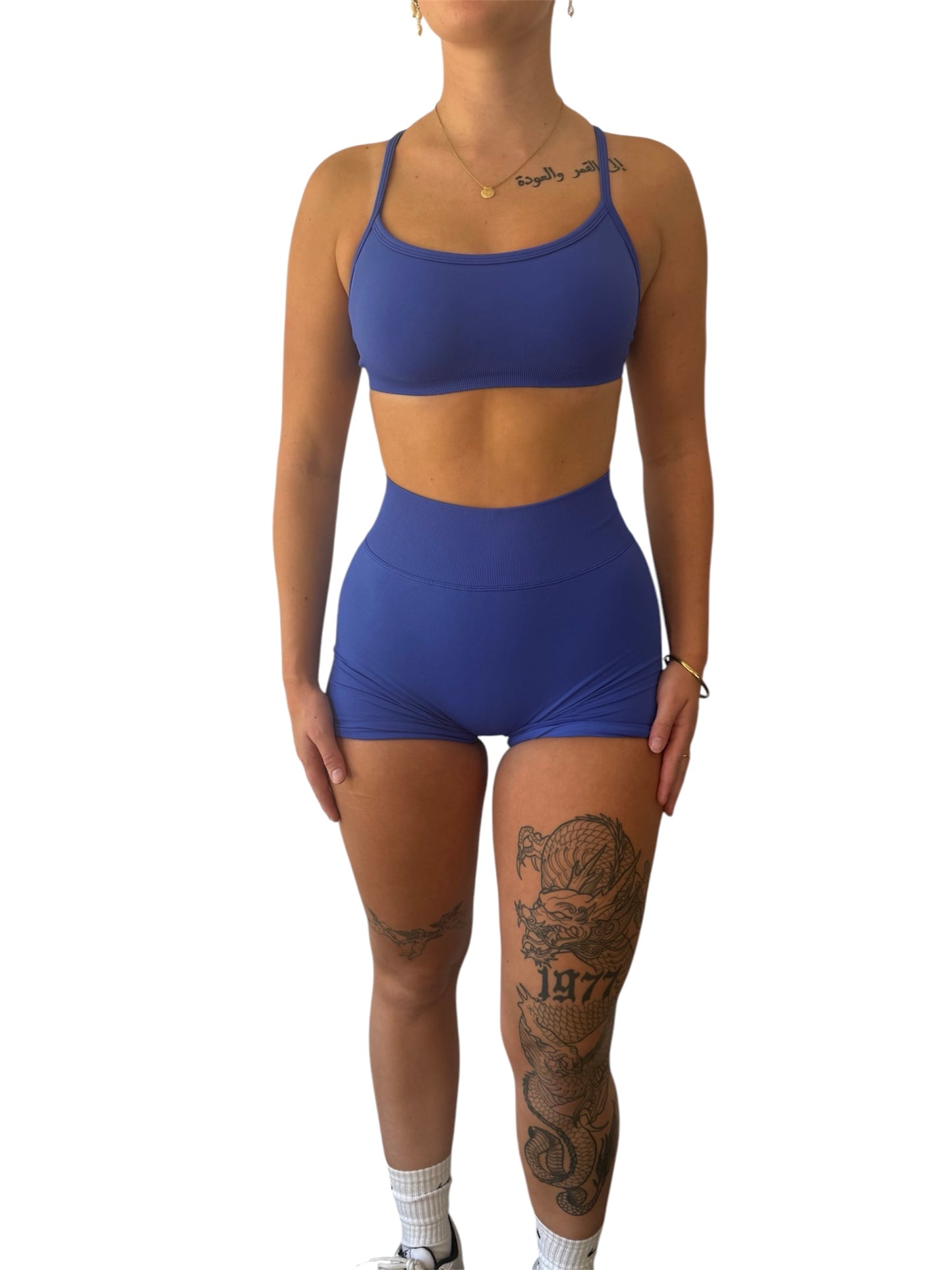 ROYAL BLUE SKULPT CROP