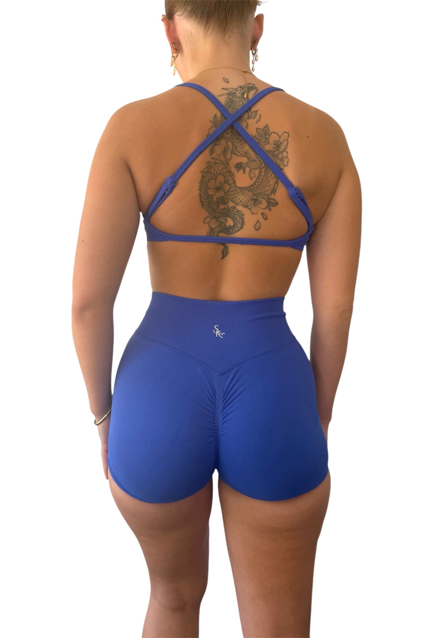 ROYAL BLUE SKULPT CROP