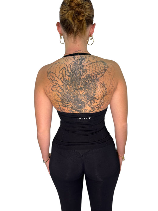 LUXE CONTOUR TOP - BLACK